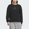Adidas City Escape Crew Sweatshirt With Letter Logo Print Women Sweatshirt Black IP7070