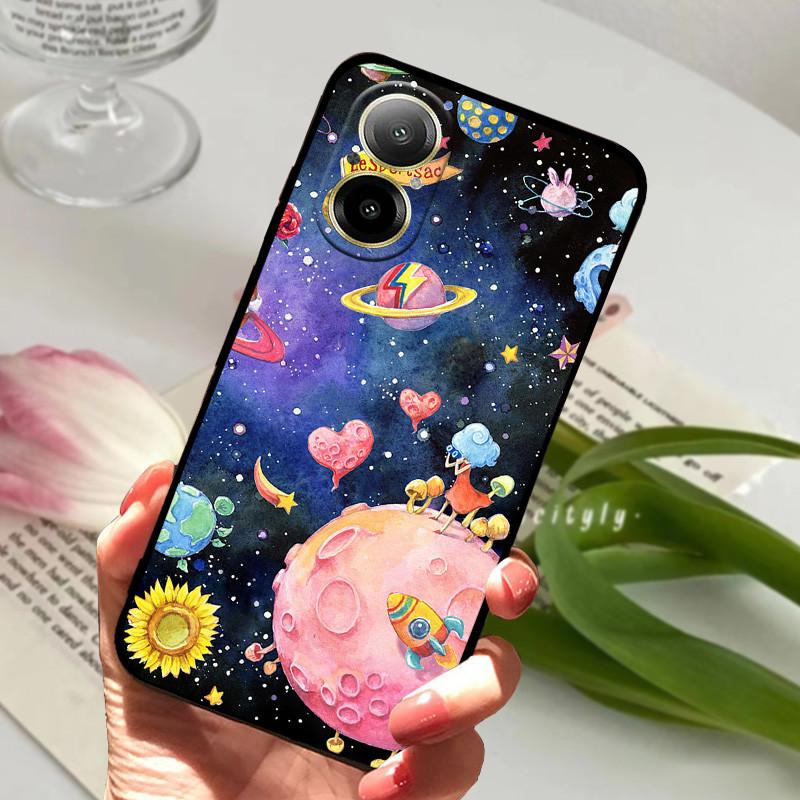 Para Capa Realme C67 animal Silicone TPU Macio Capas Traseiras Para Realme C 67 C67 4G Capa Protetora Desenho Animado Capa RealmeC67 Concha