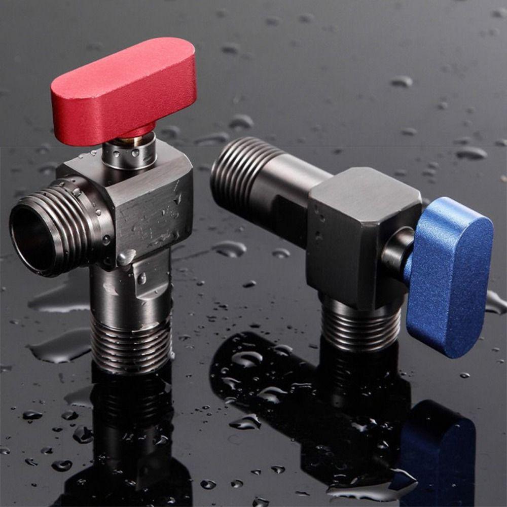

Hot and Cold Water Bathroom Water Valve Easy Install Water Flows Control Valves Pipeline Grey Red