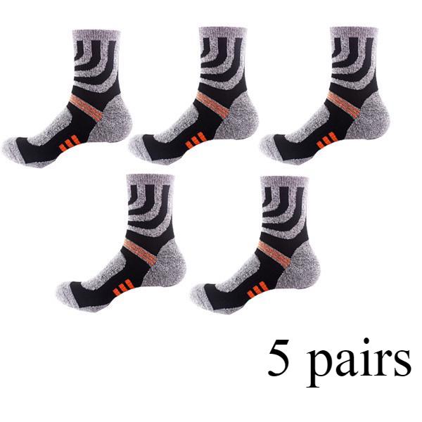 

1/5 пары спортивных махровых носков Coolmax, впитывающих пот, цветных, для фитнеса, бадминтона, тенниса, велосипеда, бега, футбола, компрессионных носков One size