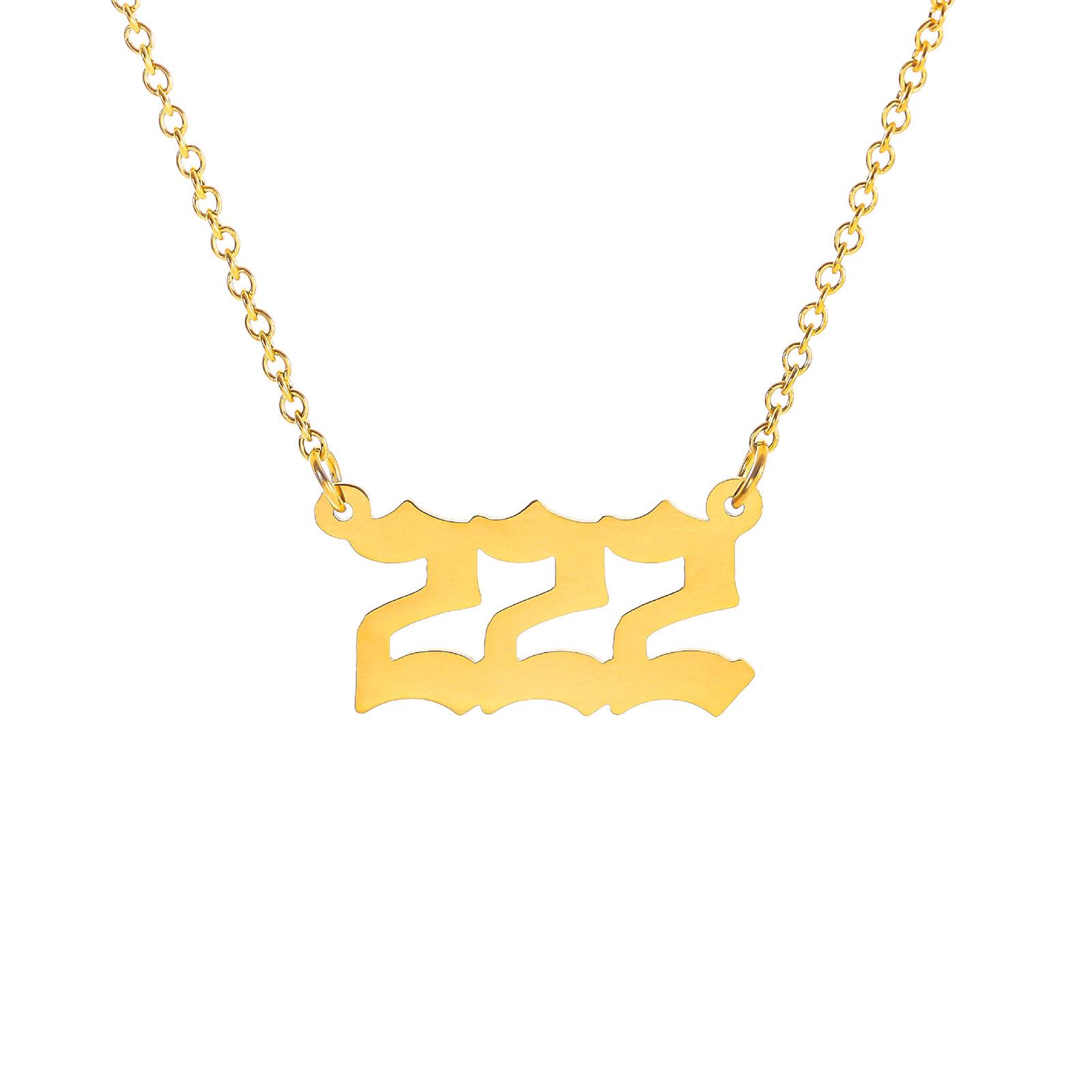 111 222 333 444 555 666 777 888 999 Number Necklace 316 Stainless Steel Angel Number Necklace Pendant Charms Minimalist Jewelry