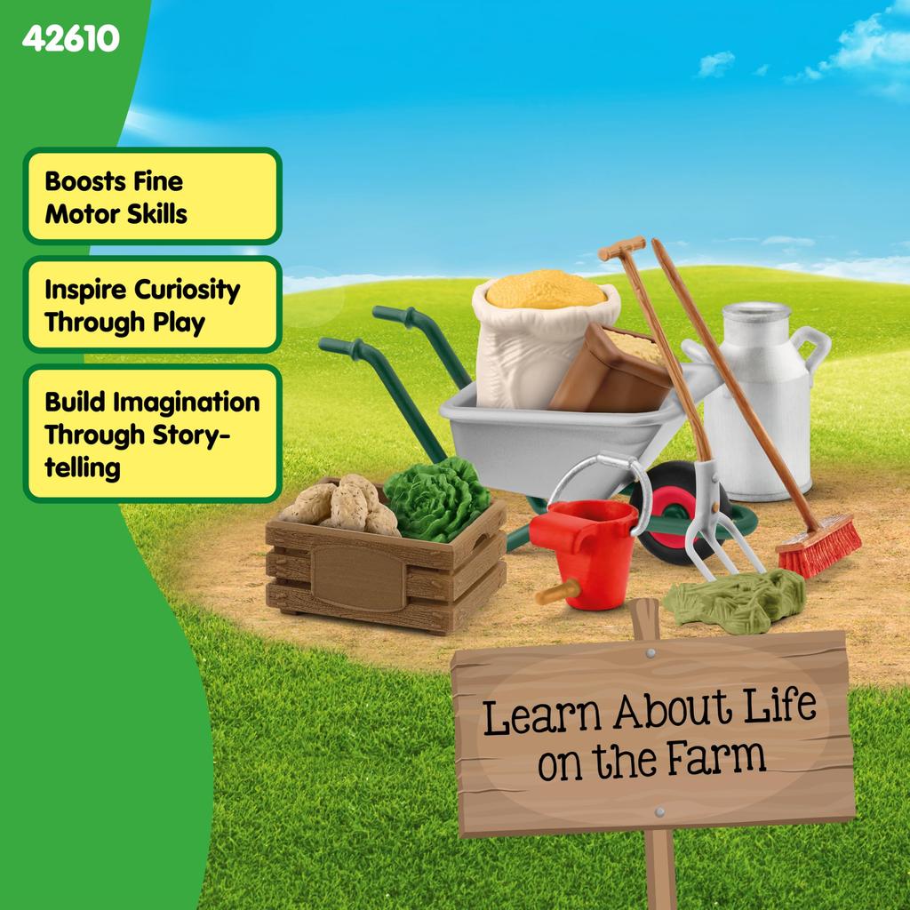 Schleich Farm World Farm Food and Tools 42610