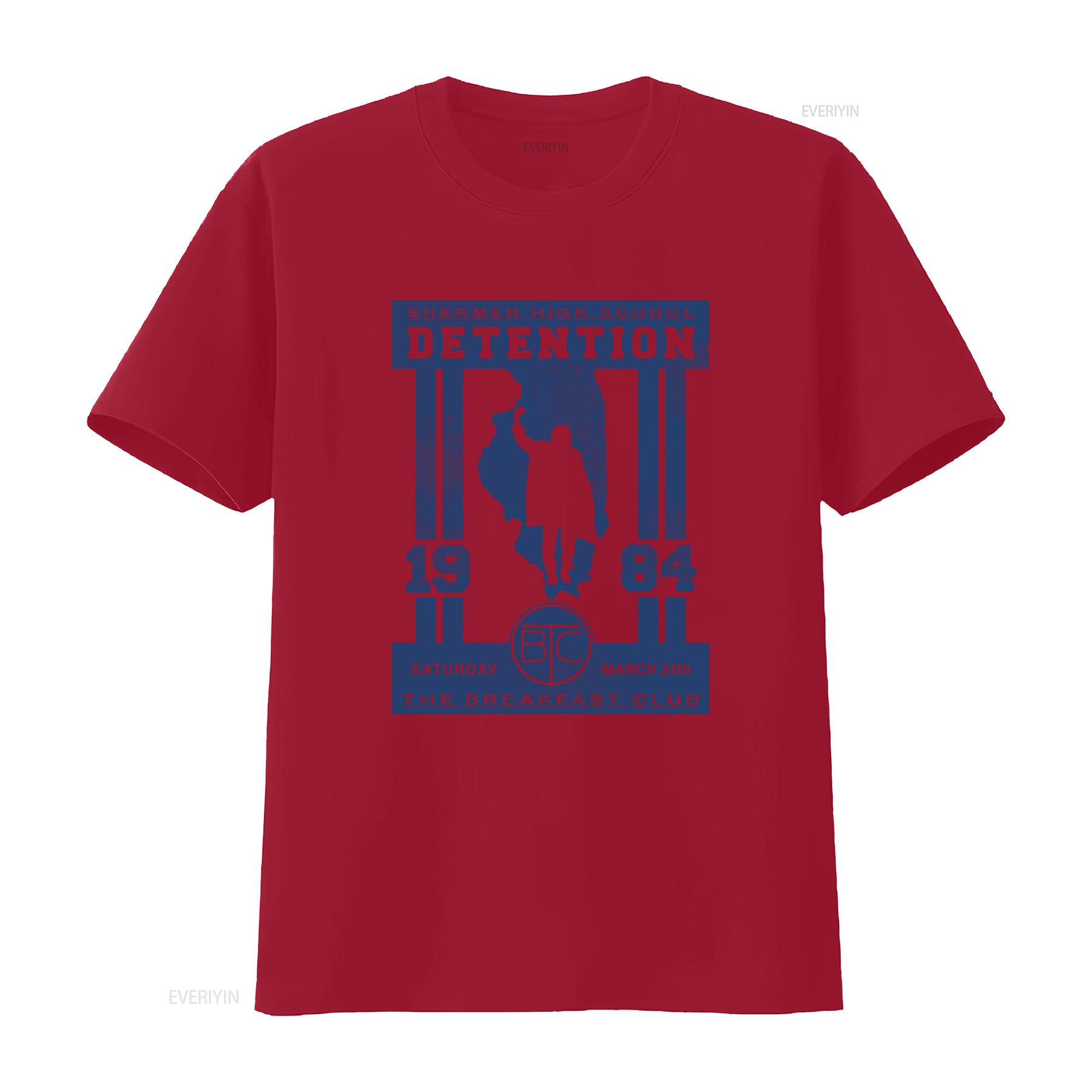 The Breakfast Club Shermer High School Detention 1984 Movie Theme Mens T Shirt vintage Washed fashion Stylish Comfortable S