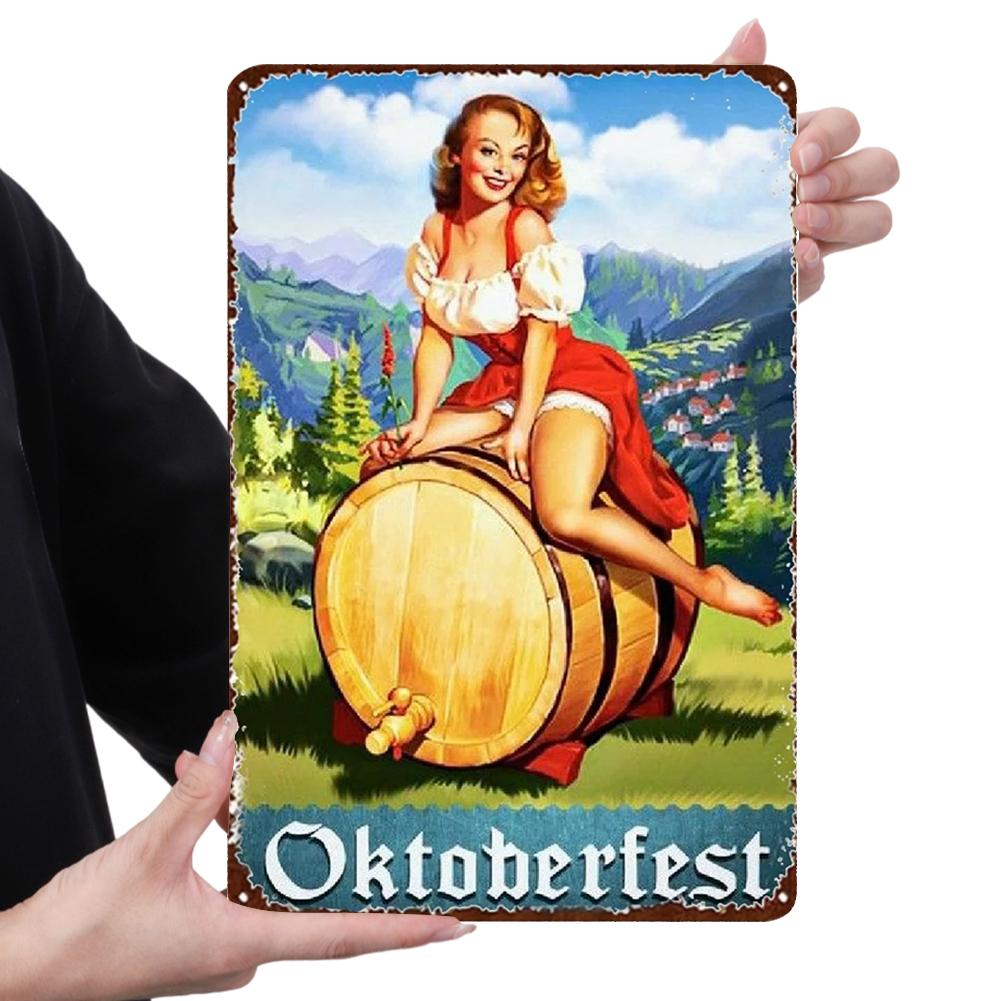 

Vintage Metallplatte Alkohol rechteckig Eisen Gemälde Wandkunst Heimdekoration 1