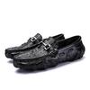 Crocodile Pattern Leather Shoes Spring Casual Doudou Shoes One-pedal Men's Work Shoes Soft-soled Driving Shoes Versatile Business Men's Shoes
