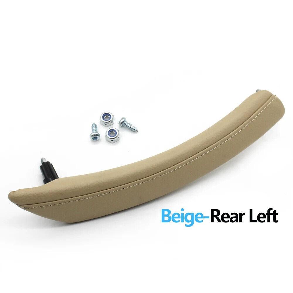 1x Passenger Door Interior Pull Handle Leather Cap Assembly for BMW 5 E60 06-10
