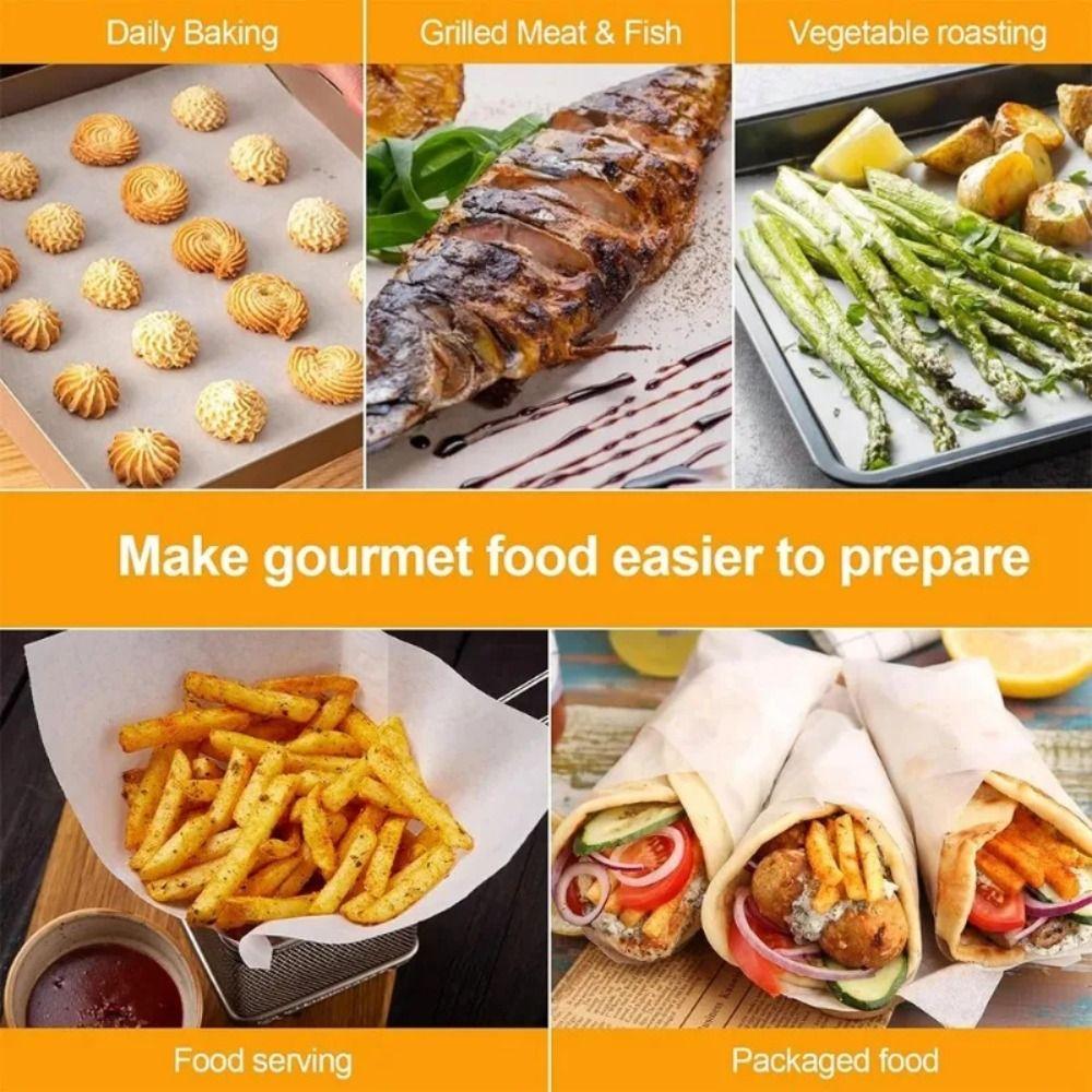 50/100PCS Non-stick Baking Paper Food Grade Baking Sheets New Parchment Paper Sheets Cooking Frying
