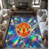 Tappeto in Flanella Stampato Manchester United Antiscivolo Morbido Poliestere Tappeto per Pavimento Tappetino Decorativo per Interni per Camera da Letto Soggiorno Divano