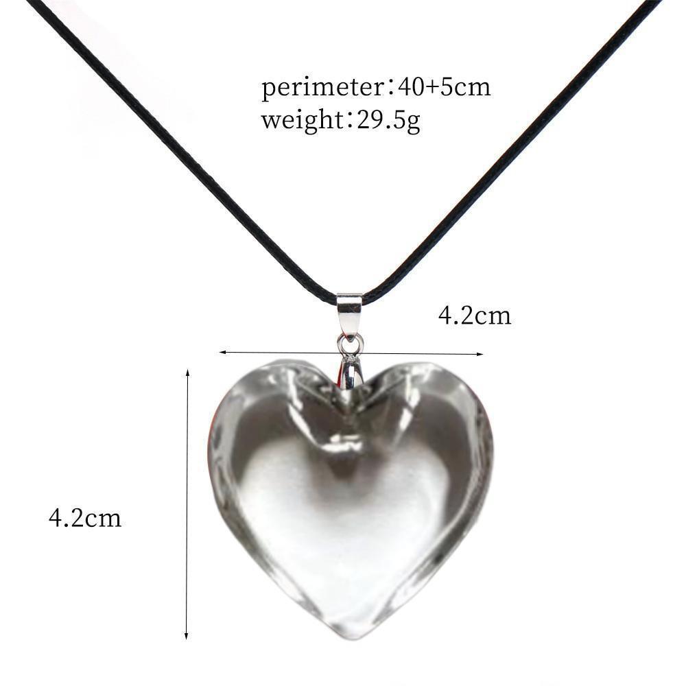 Love Heart Pendant Necklace With Crystal And Electroplated Alloy For Women