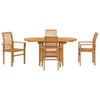 Garden Dining Set 5 pcs Brown Solid Teak Wood