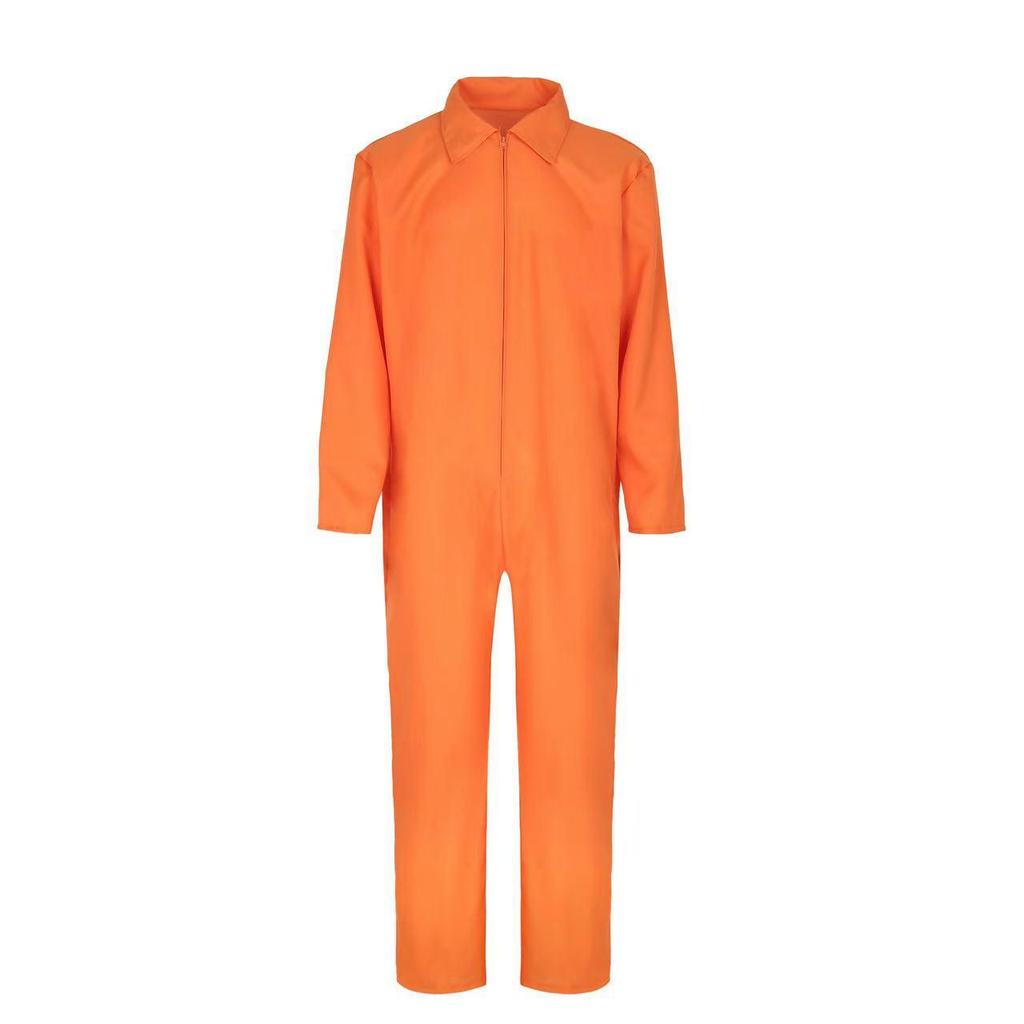 Unisex Halloween Cosplay Yellow Prisoner Costume for Adults and Kids