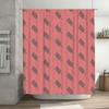 Pink Bath Curtain with Ice Cream Pattern for Bathroom Decor Home Improvement Supplies