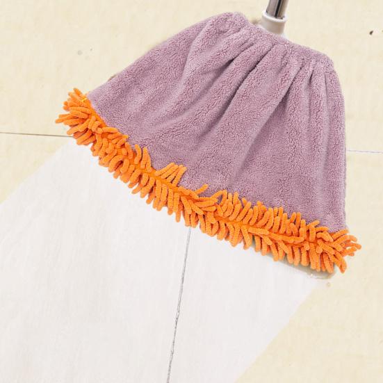 Coral Velvet Broom Cover Quick Drying High Water Absorption Elastic Closure Snap-Fit