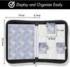 Cyoua Trading Card File Card File Holds 900 Cards 9 Pockets PU Leather Trading Card File Card Binder Case Storage Pokeka File Pokemon Card Case Large