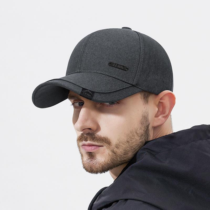 

Spring Solid Color Baseball Cap Men Women Hard Top Adjustable Sunshade Cap темно-сірий