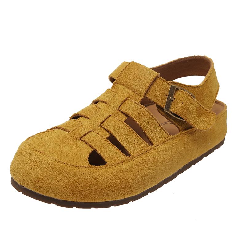 

Flats Women Sandals Platform Shoes Woman Casual Loafers Summer 2025 Trend Slingback Walking Shoes Comfort Sandalias De Mujer 40 жёлтый