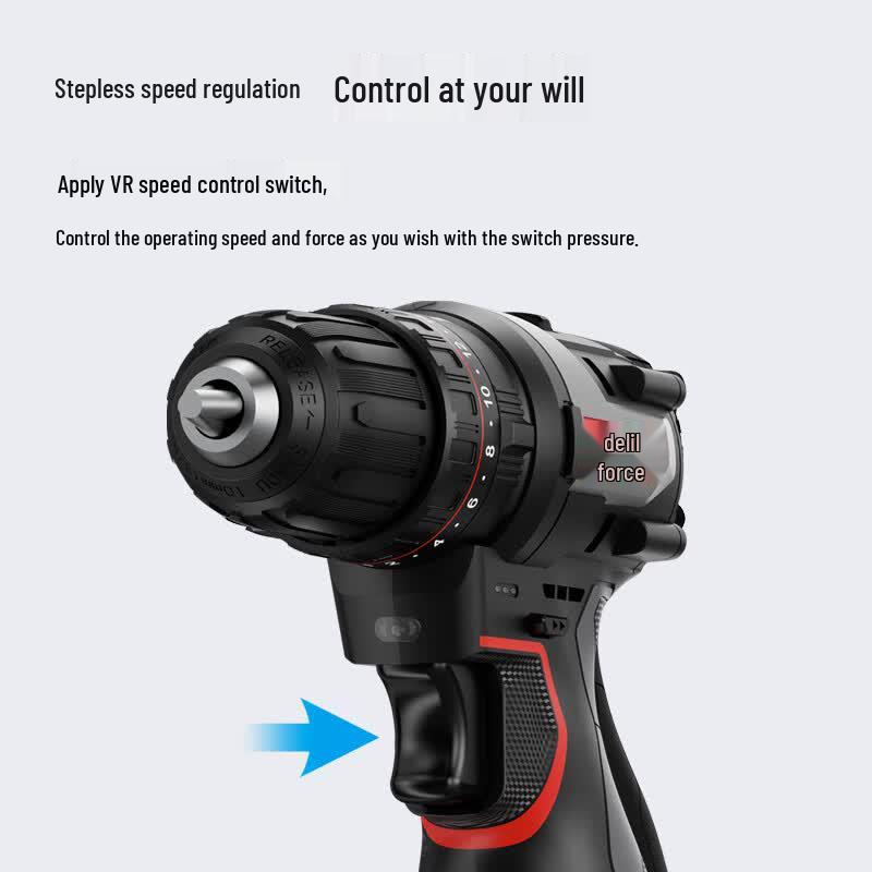 Deli 16V Cordless Impact Drill & Screwdriver CN Plug (adapter Included)