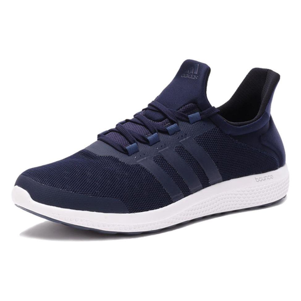 Adidas Bounce Comfortable Versatile Shock Absorbing Durable Low Top Running Shoes Men Running Shoes Dark-Blue AQ3588