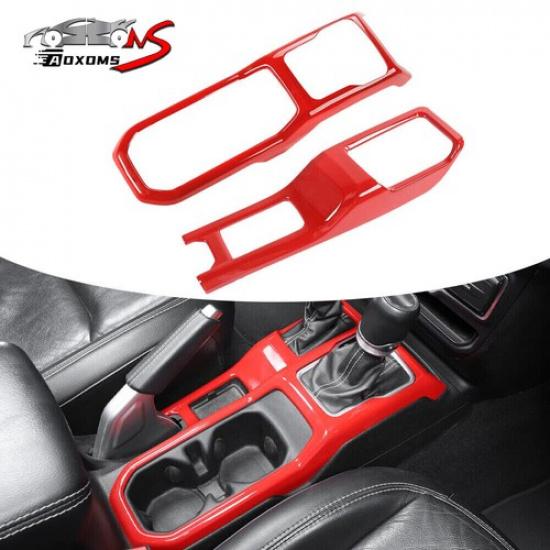 Center Console 4WD Gear Shift Panel & Cup Holder Cover for Jeep Wrangler JL JT