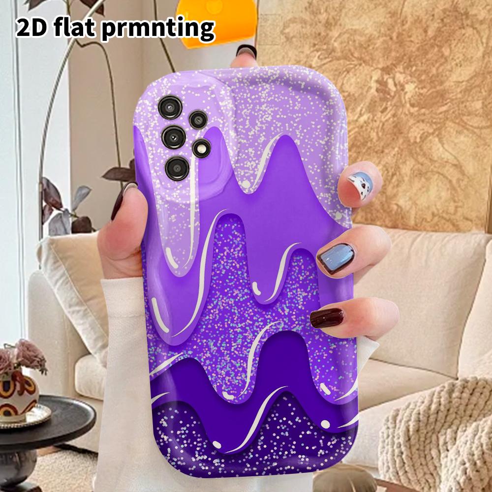 Phone Case: 2D Flat Samsung Galaxy A34 A35 M05 M06 S20 S22 S21 FE Plus 5G Protective Case, Couples Style, Gold Nebula, Christmas and Halloween Gift