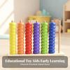 Rainbow Bead Abacus Wood Finish Wooden Toy Textured