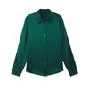Hengyuanxiang Women's Mulberry Silk Long-Sleeve Blouse