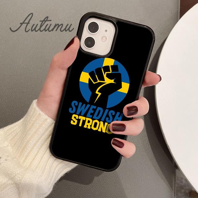 

Чехол для телефона с флагом Швеции для iPhone 11 12 13 14 Pro Max mini X XR XS SE 2020 5 6S 7 8 Plus Samsung Galaxy S21 S22 Cover shell iPhone 12or12pro