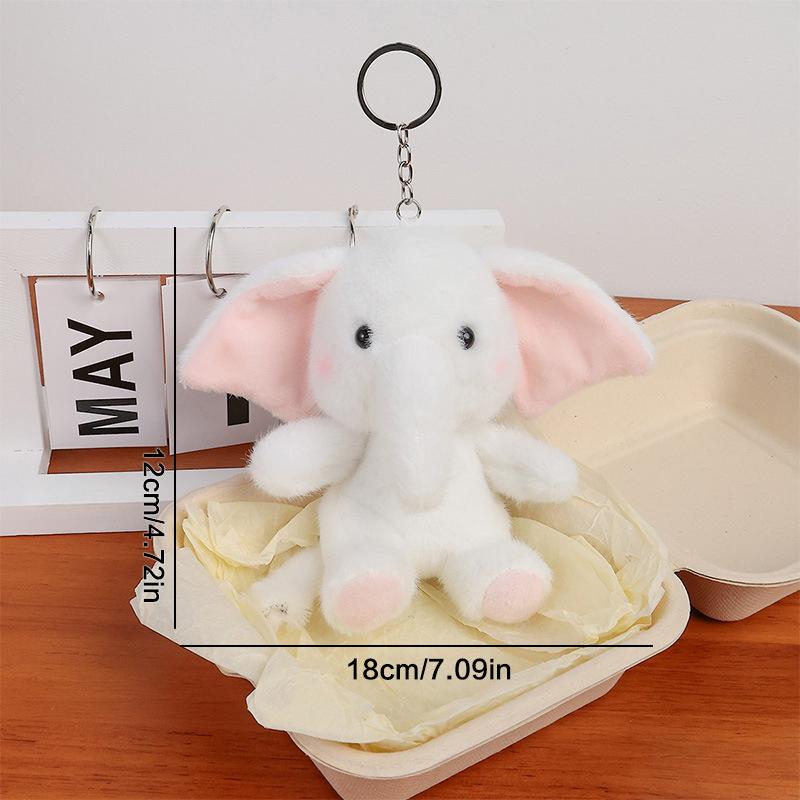 Trendy Elephant Plush Keychain For Woman With Cute Charm, Bag Charm Decorative Accessory For Keys, Bags & Backpacks Gift