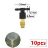 10 Stück Mikro-Tropfbewässerung Sprühnebel Messingdüse Garten Sprühkühlung Teile Kupfer Sprinkler mit T-Stück Gewinde Schlauchanschluss