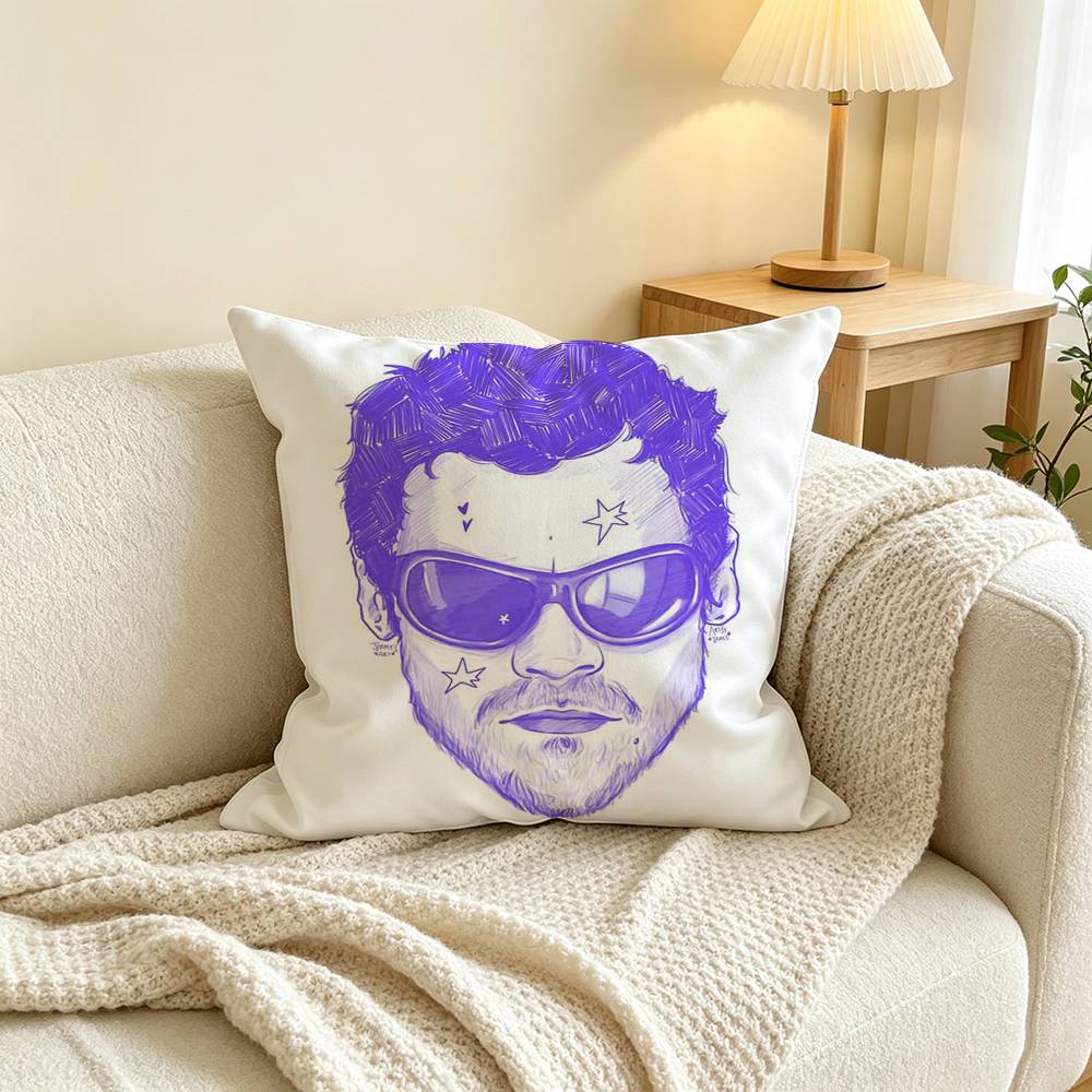 Singer Harry Styles Pillow Case Square Double-Sided Sofa Cushion Cover Bedroom Bedside Pillow