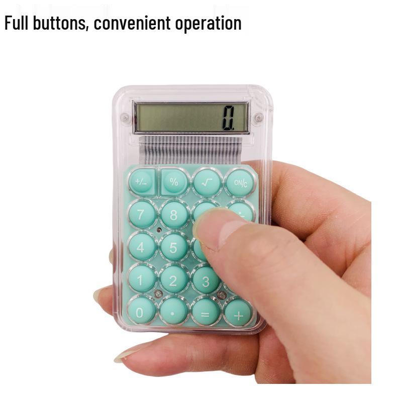 Student Mini Calculator: Candy Color Keys, Portable for Home & Office Use