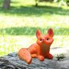 1/3/6Pcs Mini Fox Figurines Resin Miniature Foxes Landscape Fox Figurine Party Favors Garden Home Decor