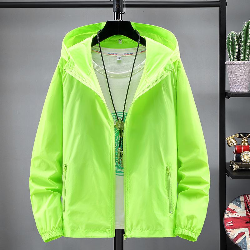 Ultra Thin Summer Sun-Protective Cycling Jacket Waterproof Hooded Jacket Qucik-Drying Hiking Climbing Camping Jacket Coat XS-7XL