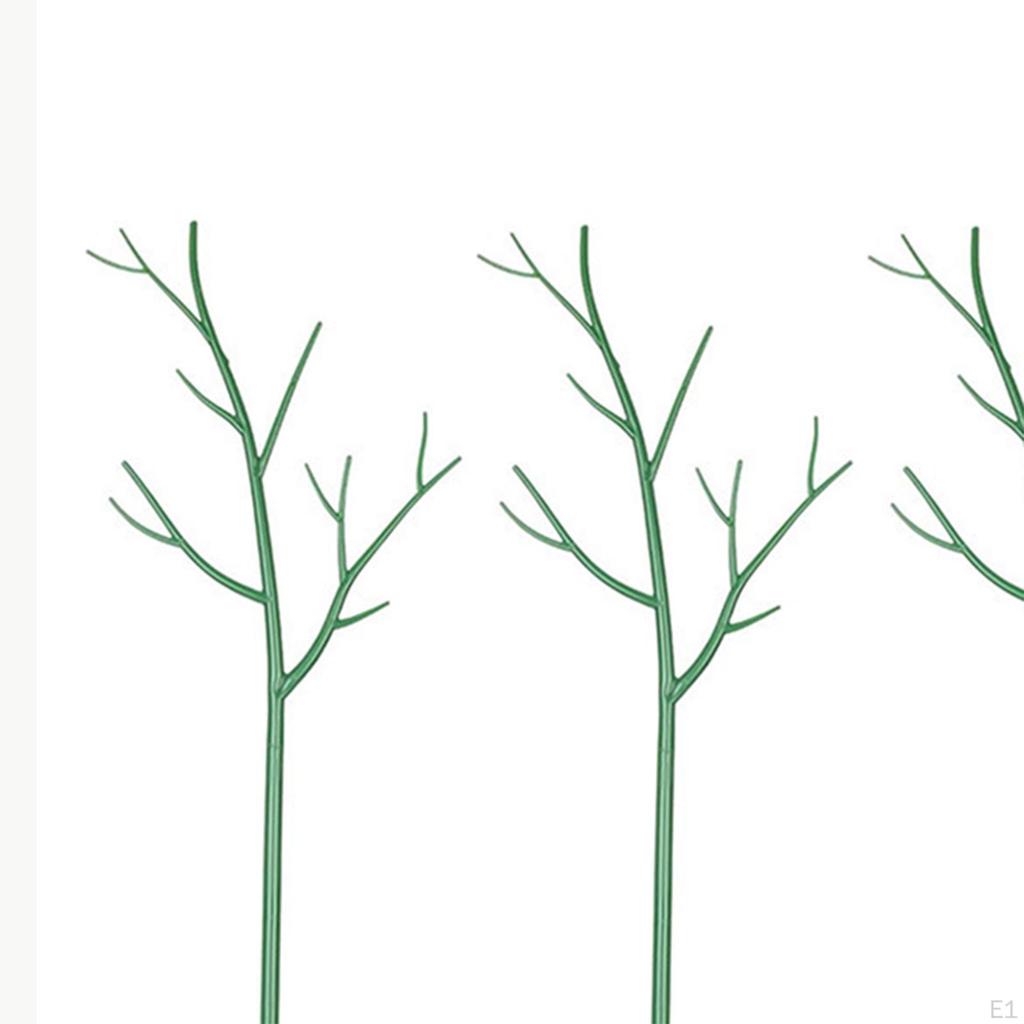 6 Piece Plant Support Stake Set, Versatile Indoor Support, Green Accessories with Orchid Clips