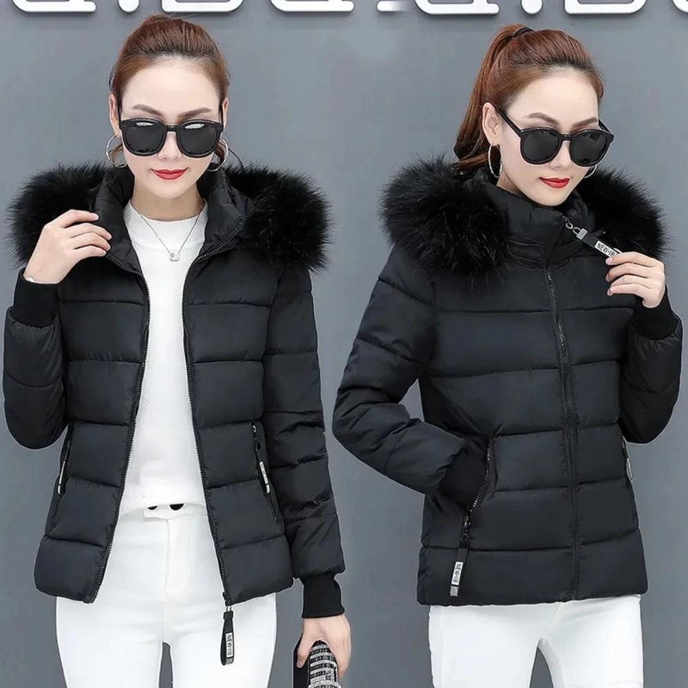 Women's Winter Parka Coat Loose Lady Cotton Padded Outerwear Temperament Casual Ladies Down Cotton Jacket