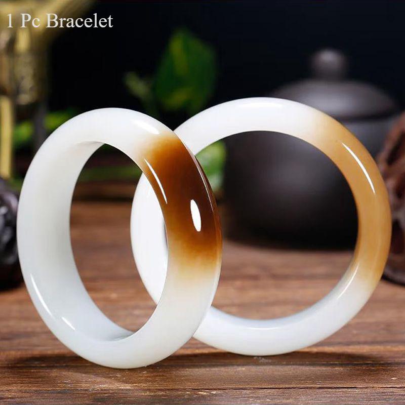 

Браслет из натурального нефрита Jinsi, модный браслет с изумрудным шармом, нефритовый браслет для женщин, подарок 56-58mm