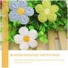 20Pcs Assorted Color Embroidered Flower Patches, 1.97" Polyester Appliques for Clothes, Hats, Bags, DIY Crafts, Sewing Decorations