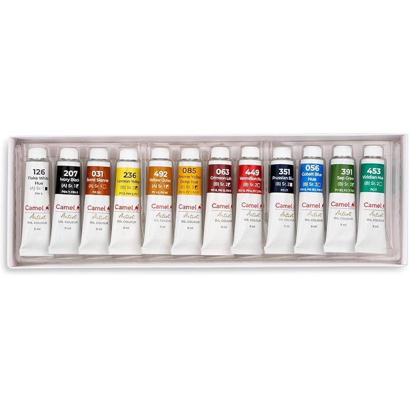 Camel Artist s Oil Color Box - 9Ml Tubes, 12 Shades Small