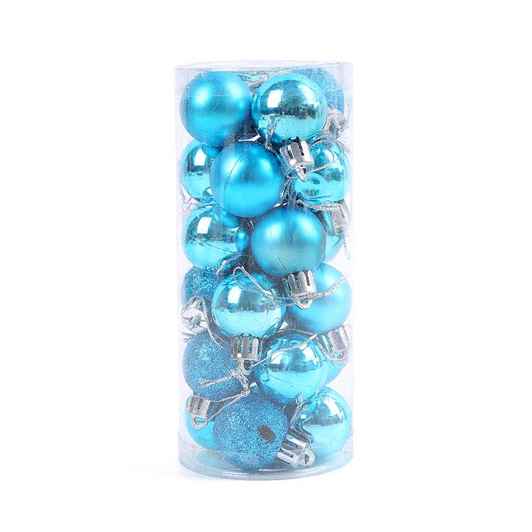 Creative 24-Piece Christmas Ball Ornament Set - Matte Pink Plastic Decorations for Holiday Gifts