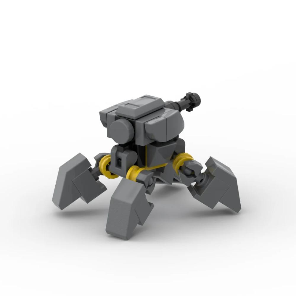 MOC Building Blocks Military WWII Series Quadruped Mech Robot Assembly Model Educational Toy for Boys Gift Collectible