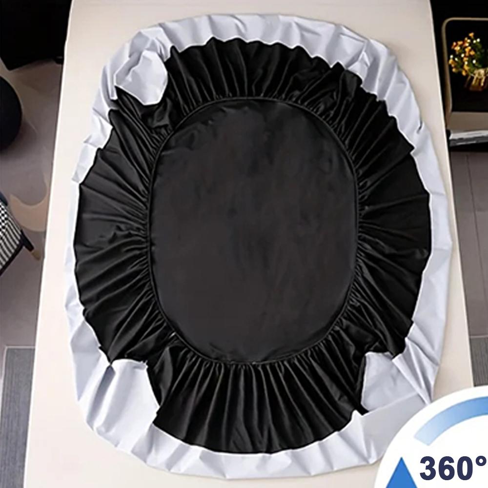 2025Deep Pocket Waterproof Bed Sheet1Solid Color Non-Slip Mattress Protector Soft Bedding Comfortable Polyester Fabric Waterproof Liner