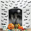 60-180pcs Halloween Bat 3d Black Bat Stickers Supplies Halloween Classic Style Wall Stickers Three-dimensional Spider Decoration