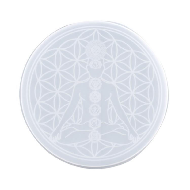 Viking Divination Rune Coaster Tray Mould Rune Stones Silicone Resin Mould