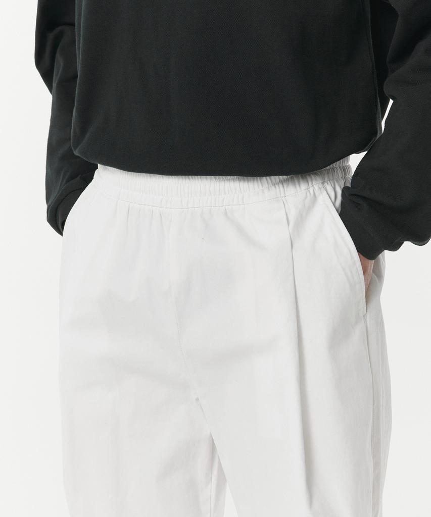 MUSINSA STANDARD Cotton Deep Tuck Wide Elastic Waist Pants [Off-White]