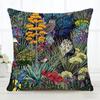 Dark Green Floral Pillow Case Fashion Square Pillowcase Bedroom Sofa Room Ins Decoration Leisure