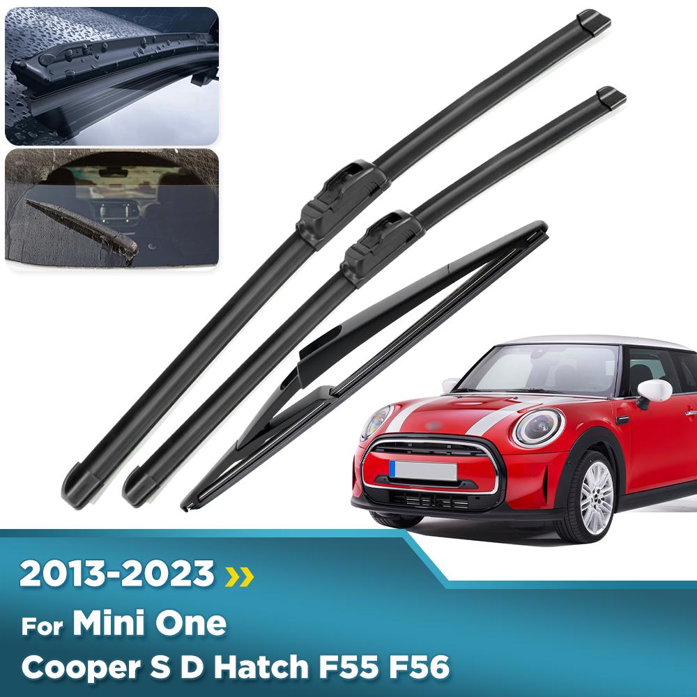 For Mini One Cooper S D Hatch F55 F56 2013-2023 Wiper Front & Rear Wiper Blades Windshield Windscreen Window Brushes 19"+18"+10