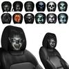 Funny Car Seat Headrest Protectors 2Pcs Covers, Scary Faces Easy Install Auto Protector Protectors, Universal Breathable Interior Accessories Seasonal