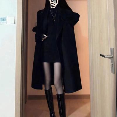 Wool Coat - Women's 2025 Autumn/Winter Mid-Length Casual Petite Hepburn Style, Korean Fashion