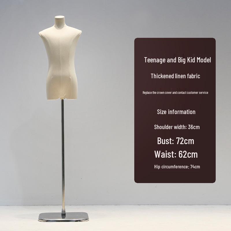 Big Kids' Clothing Store Teen Half-Body Mannequin - Male/Female Display Stand