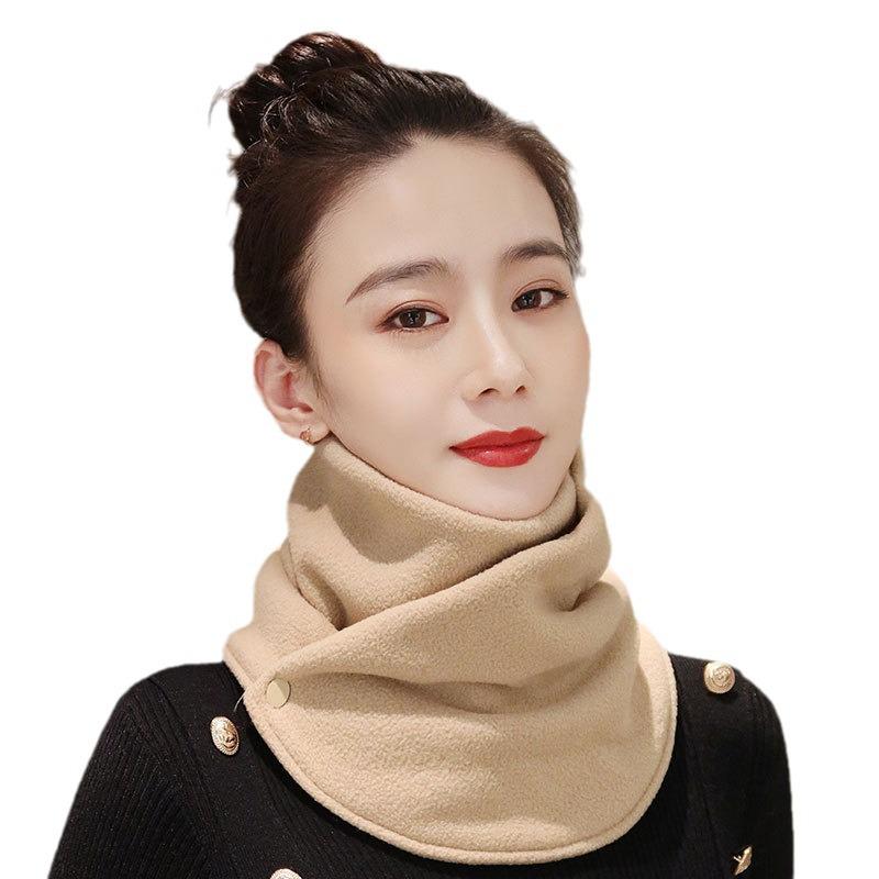 Women's Korean Style Winter Faux Rabbit Fur Knitted Scarf Set